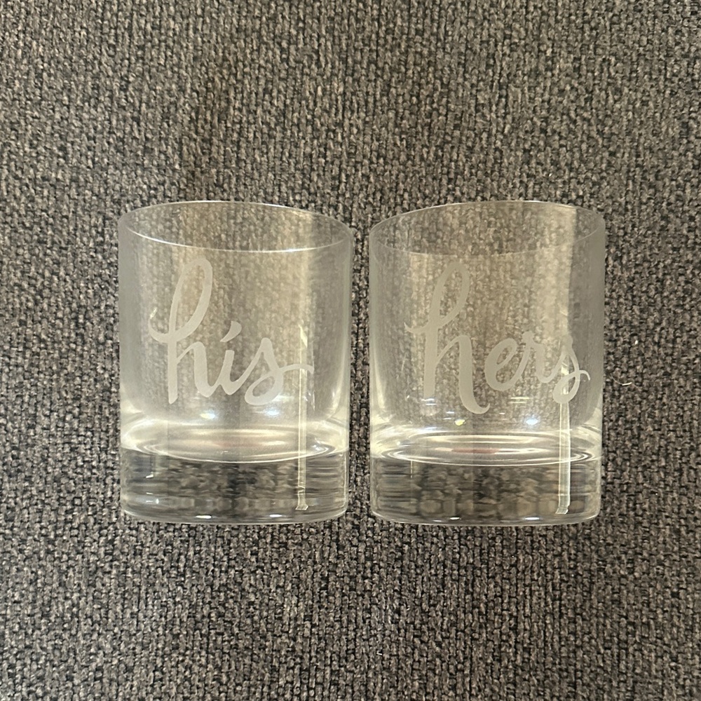 kate spade His and Hers Clear Glasses